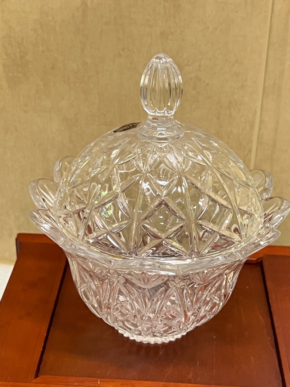 Crystal Bowl Candy Dish DePlomb Lead Covered 7” Made in USA
